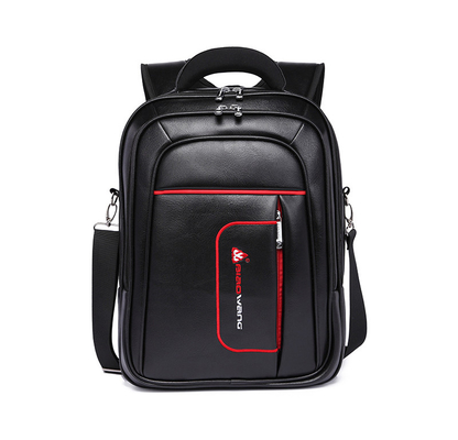 comprar Mochila de couro sólido Mochila de viagem portátil impermeável PU masculino 11.4x6.7x19.3