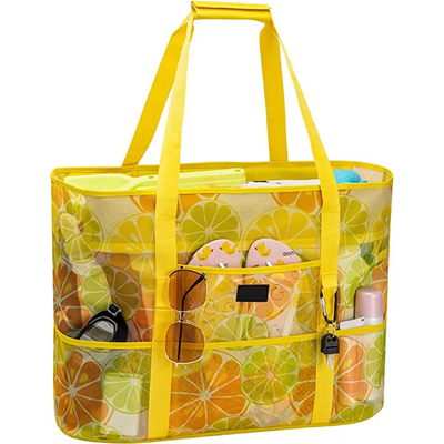 comprar Impressão de padrões personalizados Bolsas de praia extra grandes Impermeáveis com 9 bolsos online manufacture