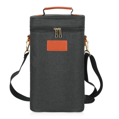 comprar Insulado à prova de vazamento 2 garrafas de presente Carregador de carteira de viagem personalizado Saco de vinho com alça de ombro online manufacture