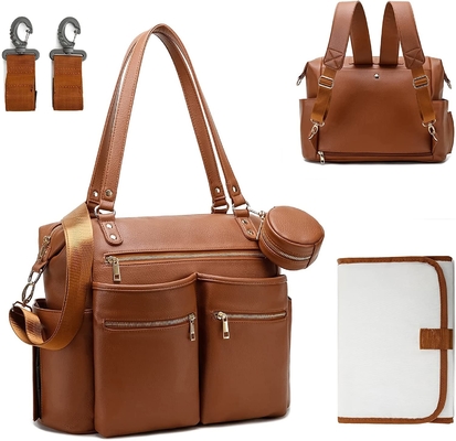 comprar Papai Mamã Tote Bolsa de fraldas Mochila Mochila de couro Pad de mudança 16,5 x 7 x 13,5 