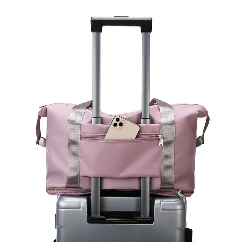 Saco de viagem de esporte rolante de poliéster 210D mulher à prova d'água 10.63x21.65x7.09