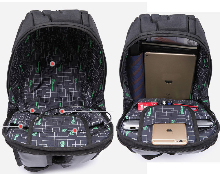 Mochila de viagem de negócios de EVA Shell de tamanho grande 16.14x10.43x1.18