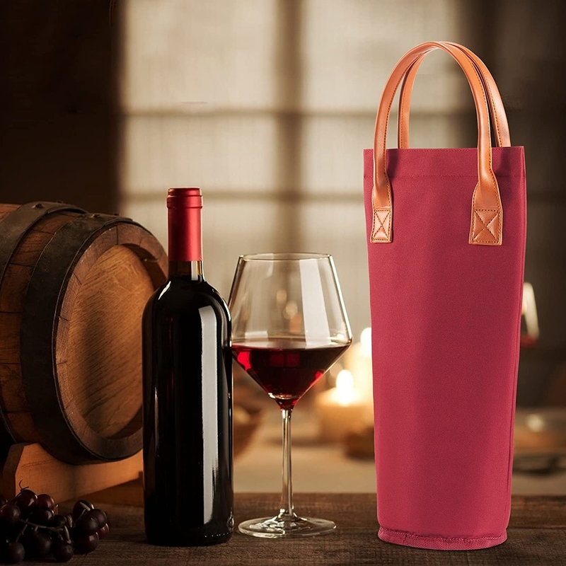 Saco de geladeira isolado portátil redondo para bebés garrafas de vinho Saco de gelo pequeno 4x14