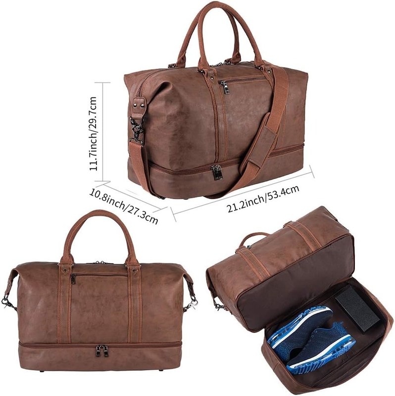 52L impermeável de fim-de-semana Carry On Custom Tote Duffel Saco de Viagem com Bolsa de Calçado
