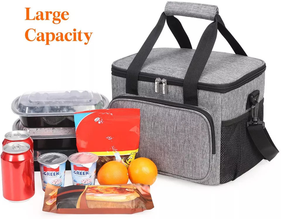 Bolsa de refrigeração isolada personalizada de lado macio para mercearia Caixa de almoço Tote Office 24 Can