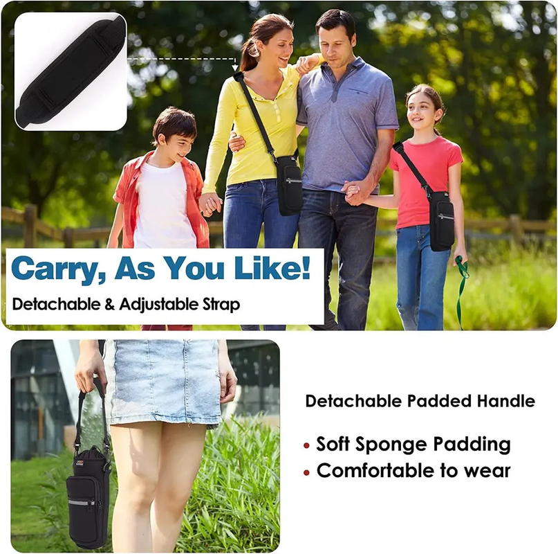 3.3 X 10,6 polegadas Neoprene impermeável porta garrafa de água viagem isolado térmico portátil