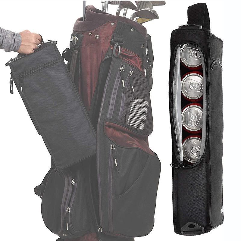 Saco de refrigeração de vinho isolado impermeável Logotipo personalizado Soft portátil 6 latas Golf 6.3x3x16 polegadas