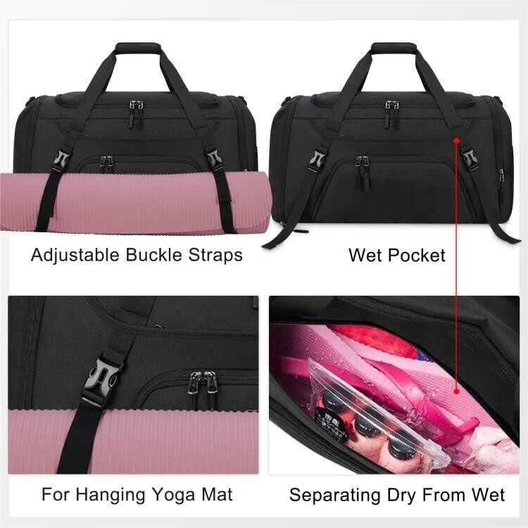 Saco de viagem de higiene corporal à prova d'água de grande porte de 40L com bolso grande e compartimento para sapatos
