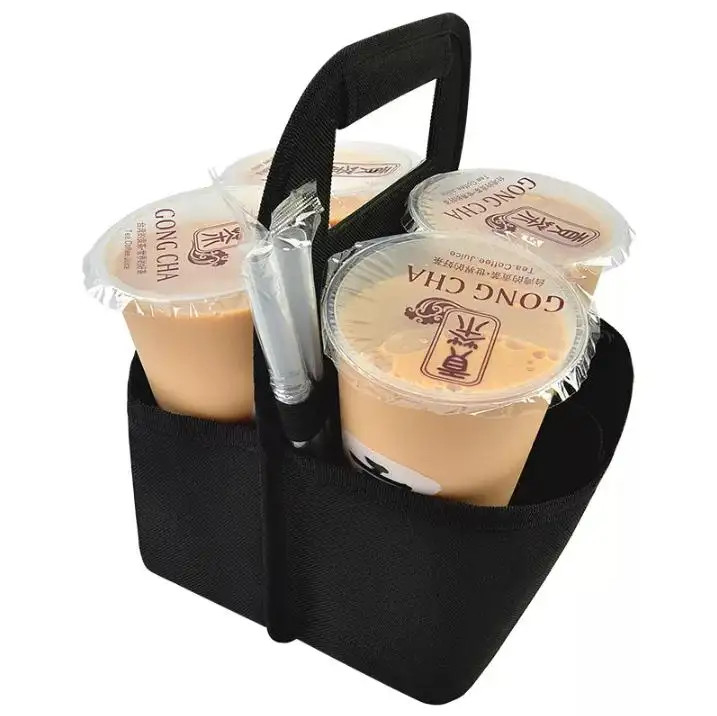 Saco de entrega de café portátil, 10 * 7 polegadas Manga de xícara de café personalizada