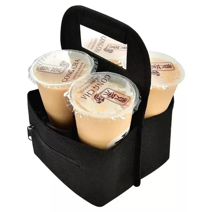 Saco de entrega de café portátil, 10 * 7 polegadas Manga de xícara de café personalizada