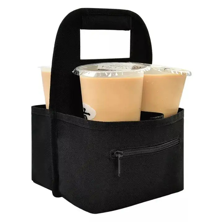 Saco de entrega de café portátil, 10 * 7 polegadas Manga de xícara de café personalizada