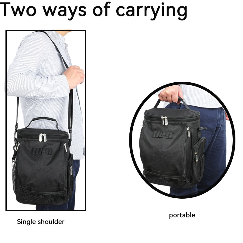 Negro Grande capacidade Unisex 10 lata isolado Golf Custom Travel Cooler Saco com cinto de ombro