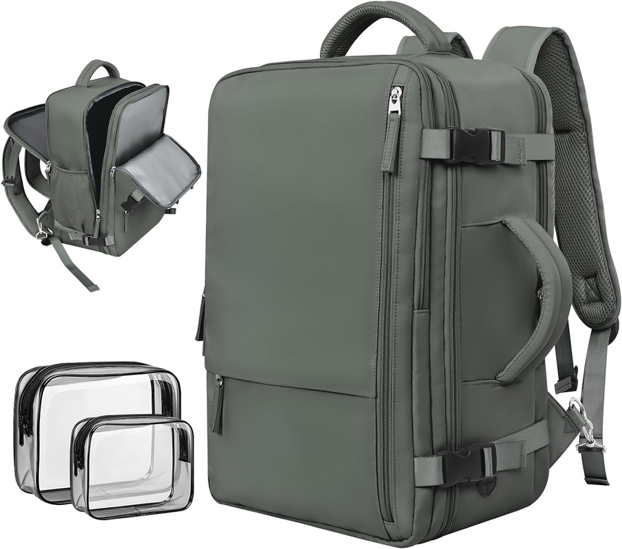 Saco de viagem Casual Carry On Baggage Saco de viagem Olive Green Duffel com porta de carregamento USB