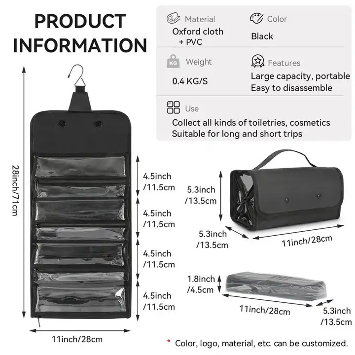 Elegante saco de lavagem de PVC 28*13,5*13,5cm