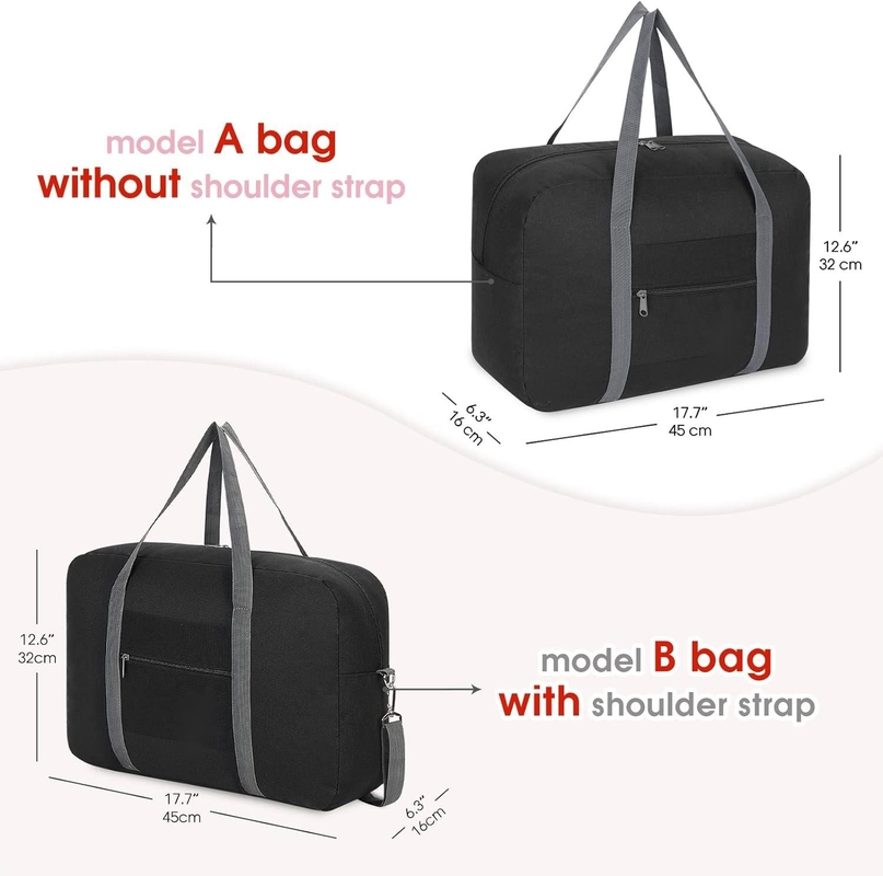 Large Size Airline Underseat Foldable Carry On Baggage Bag Duffel Travel Bag Para Mulheres