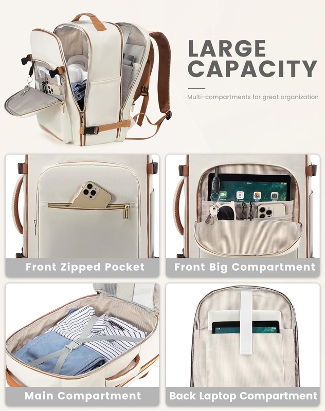 Passagem aprovada. Perfeito para caminhadas universitárias. Saco de viagem de noite com compartimento de laptop de 17,3 polegadas.