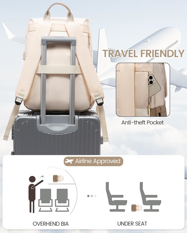 Moda Large 17 Inch Laptop Companhia Aérea aprovado Carregar Professora Enfermeira Trabalho Negócios Faculdade Saco de viagem para mulheres e homens