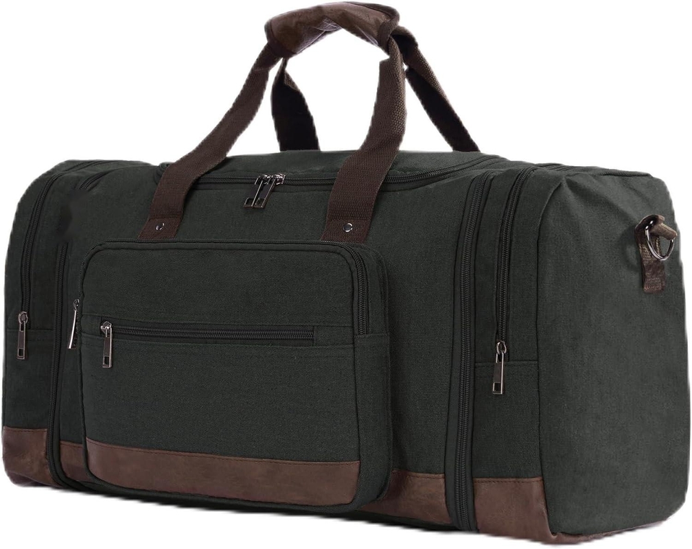 Saco de viagem de grande capacidade Saco de viagem de fim de semana conveniente Carregar em bagagem Homens Saco de viagem de lona de tela