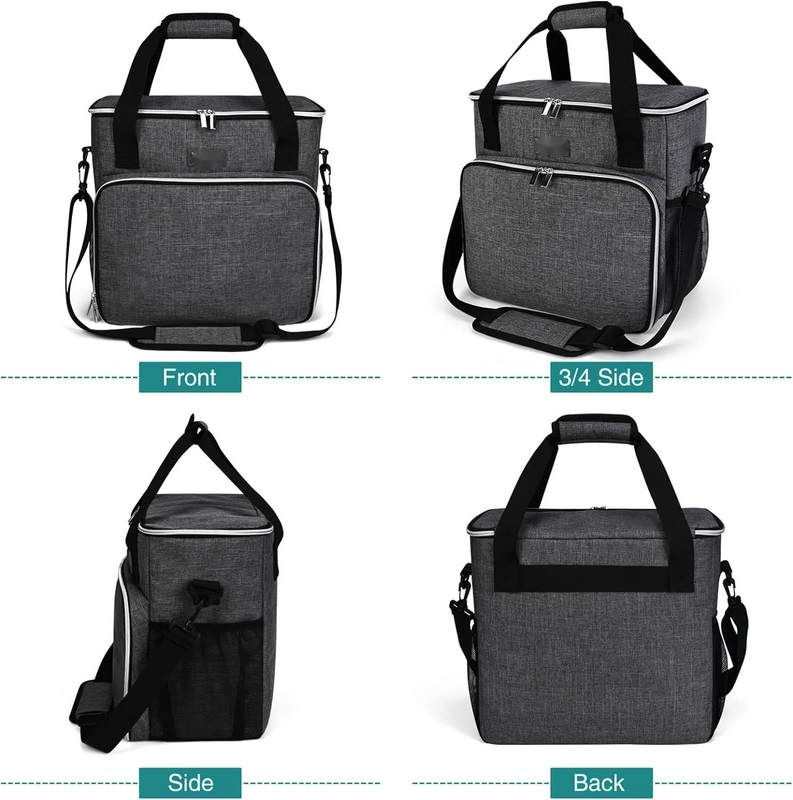 Saco de viagem para cães e gatos com 2 recipientes de alimentos para animais e 2 tigelas de silicone dobráveis