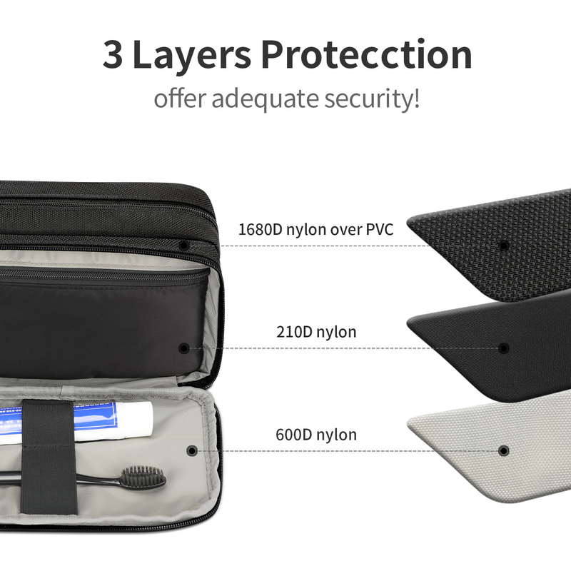 Organizador de sacos higiénicos personalizados de viagem Saco Eco Friendly Organizador cosmético suspenso 3 camadas