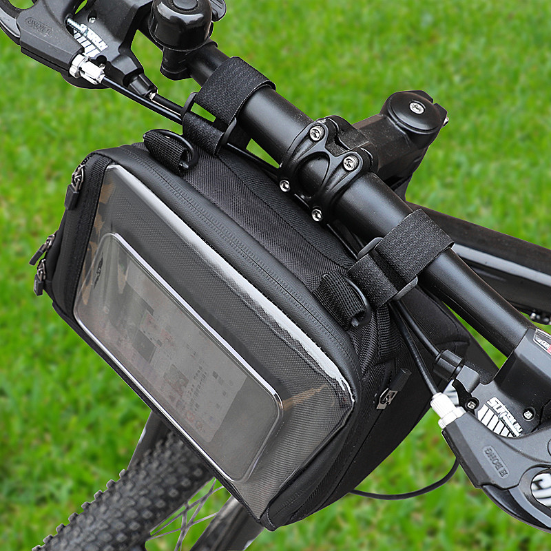 Tela de toque Saco de telefone de bicicleta Ciclismo Caixa de telefone à prova d'água Carteira Saco exterior 20x8x10cm