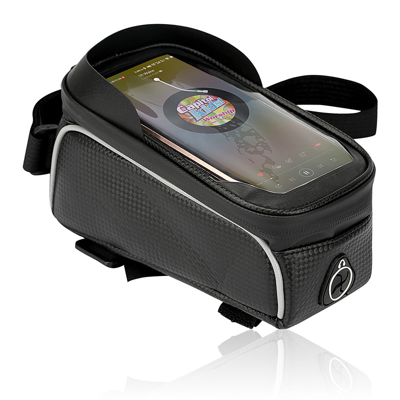 OEM ou ODM Waterproof Bike Phone Bag Front Frame Saco de bicicleta 8x3x5