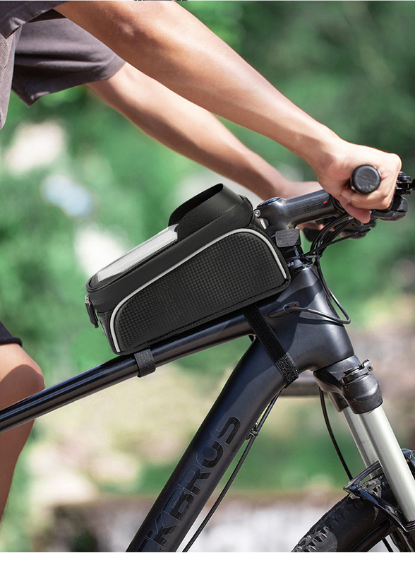 OEM ou ODM Waterproof Bike Phone Bag Front Frame Saco de bicicleta 8x3x5