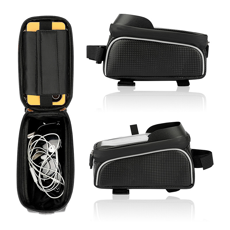 OEM ou ODM Waterproof Bike Phone Bag Front Frame Saco de bicicleta 8x3x5