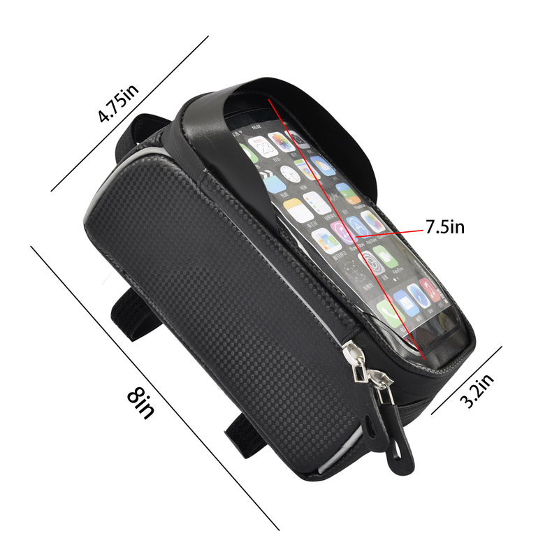 Saco de tubo superior Saco de porta-telefone com fone de ouvido porta-janela 8x3.2x4.75