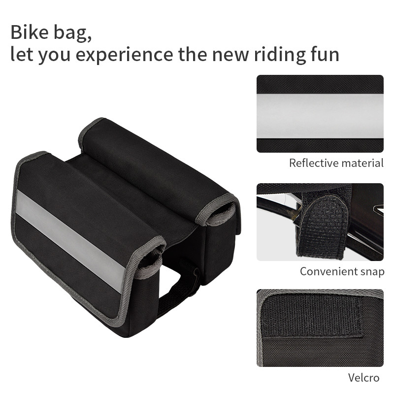 Saco de telefone grande para bicicleta OEM impermeável traseiro debaixo do assento Bolsa de faixa refletora para ciclismo 7X6X5