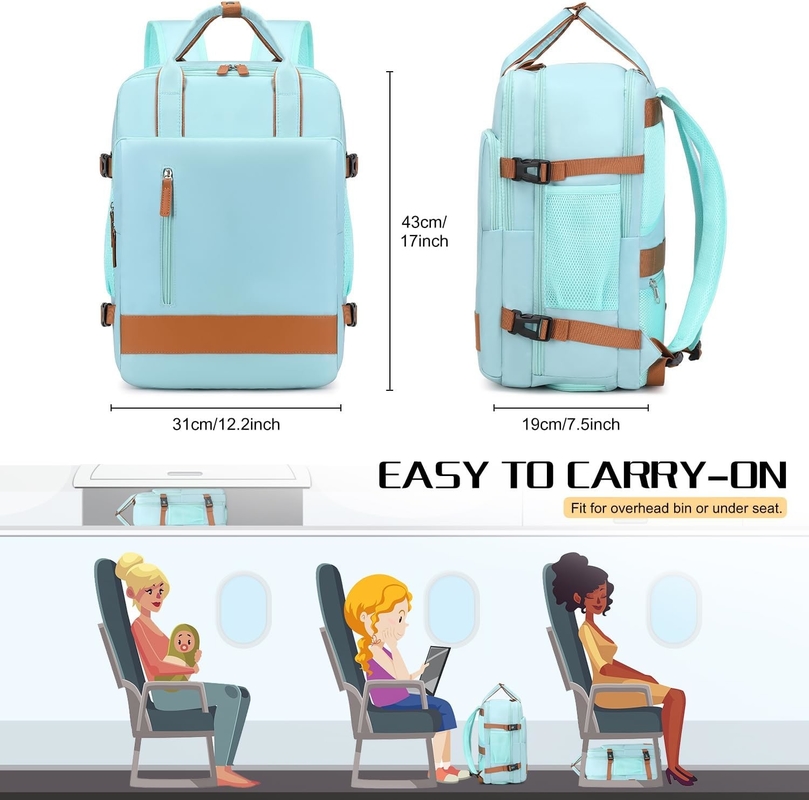 15.6 polegadas Carry On Duffel Travel Bag Voo de avião aprovado com porta de carregamento USB