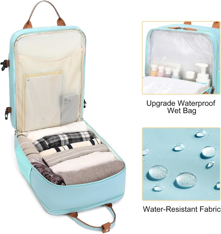 15.6 polegadas Carry On Duffel Travel Bag Voo de avião aprovado com porta de carregamento USB