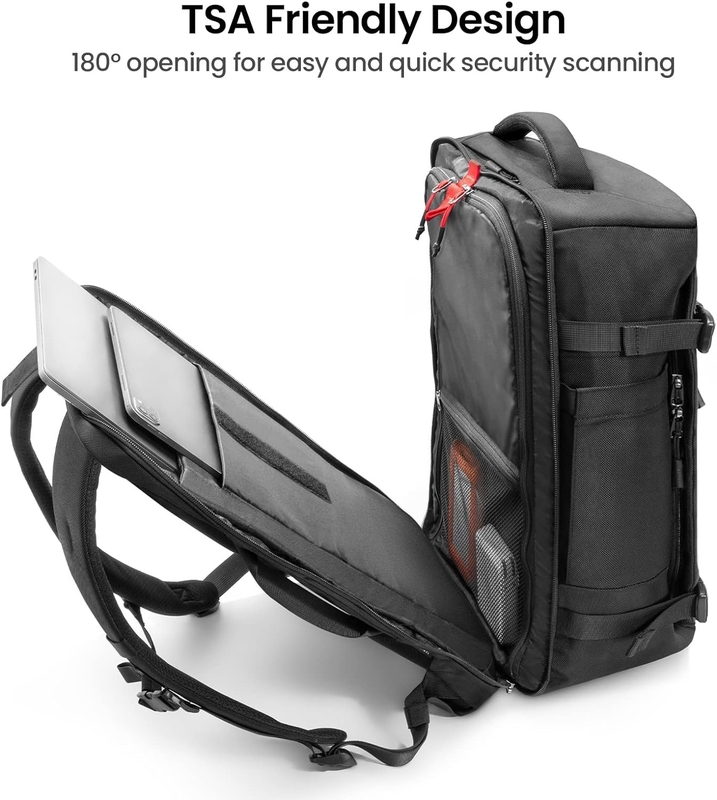 Voo aprovado Carry on Travel Bag Custom Black Grande capacidade para viagem de negócios