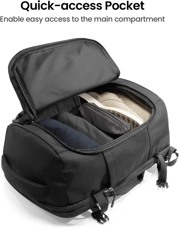 Voo aprovado Carry on Travel Bag Custom Black Grande capacidade para viagem de negócios