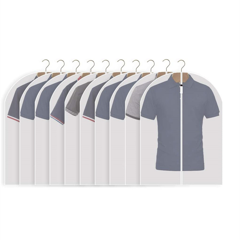 Saco de vestuário de viagem de PVC transparente pendurado personalizado para vestidos longos Roupas fechado