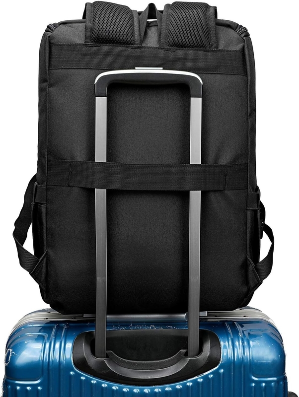 Saco de viagem personalizado preto grande de fim de semana com porta de carregamento USB para mulheres e homens