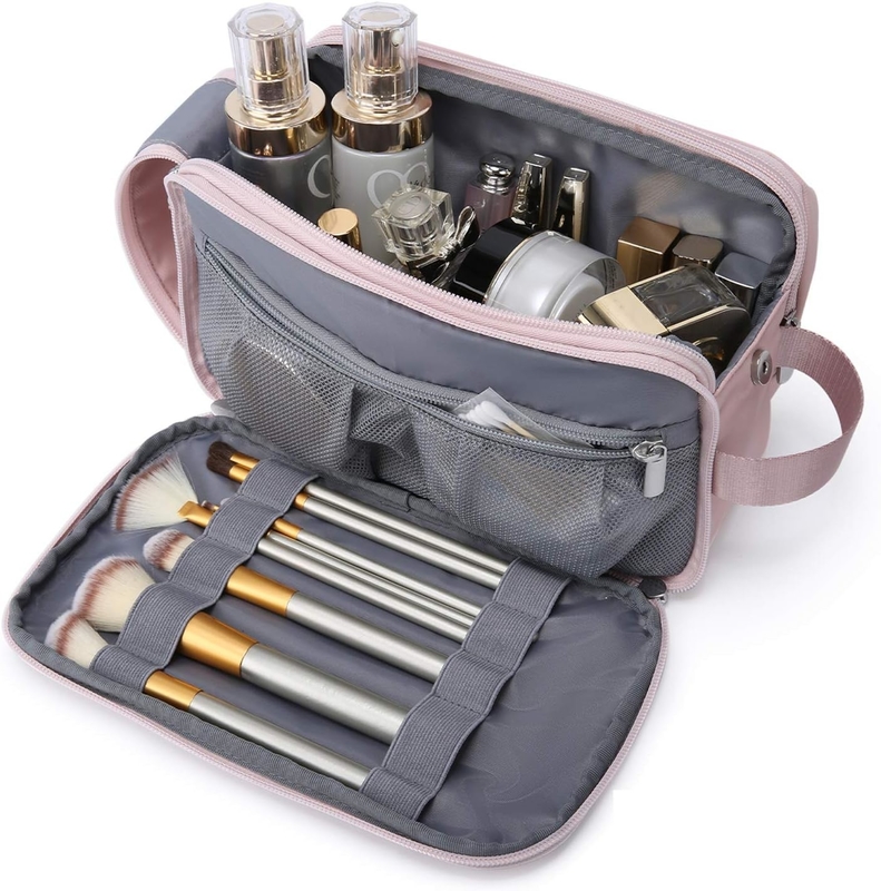 Pink Dopp Kit Resistente à água Barbear Maquiagem Cosmética Custom Saco de Viagem Para Mulheres
