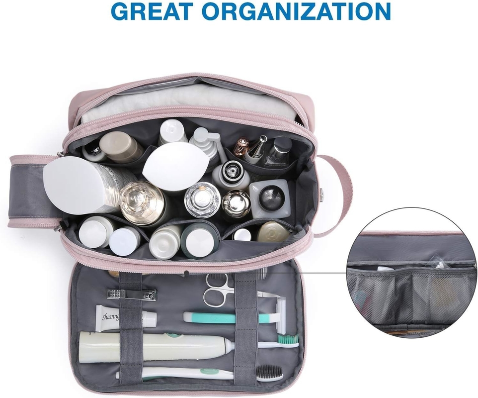 Pink Dopp Kit Resistente à água Barbear Maquiagem Cosmética Custom Saco de Viagem Para Mulheres