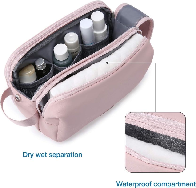 Pink Dopp Kit Resistente à água Barbear Maquiagem Cosmética Custom Saco de Viagem Para Mulheres