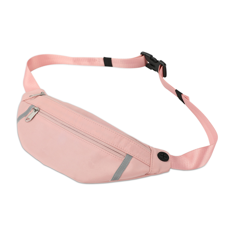 Carteira de ombro Fanny Rosa Bolsa de cintura personalizada Crossbody de caminhada para mulheres 12,8X9,6 