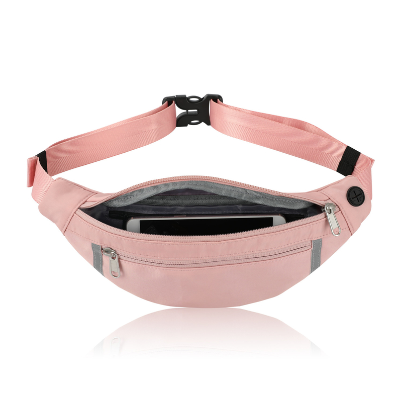 Carteira de ombro Fanny Rosa Bolsa de cintura personalizada Crossbody de caminhada para mulheres 12,8X9,6 