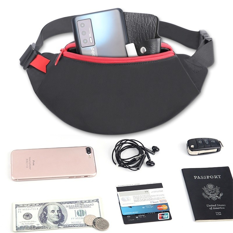 420d Saco de cintura de nylon telefone prático para homens mulheres desporto 26X8X12.5
