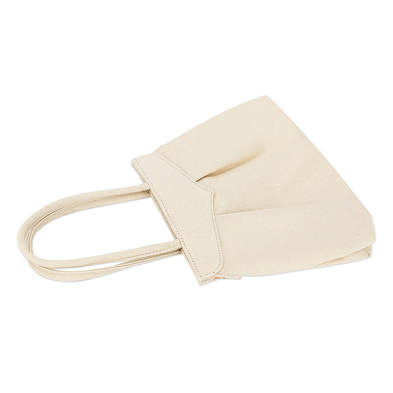 Sacos de compras ecológicos reutilizáveis Sacos de toalhas de lona sustentáveis Botão de fecho 10x7