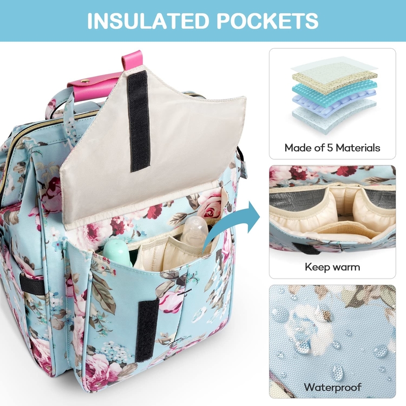 Bolsa de fraldas de viagem de longa durabilidade para mamã e papai