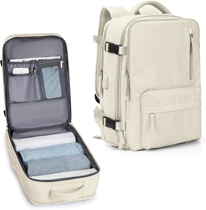 Companhia aérea grande Beige aprovado Carry On impermeável trabalho de negócios bolsa de viagem personalizada para mulheres homens
