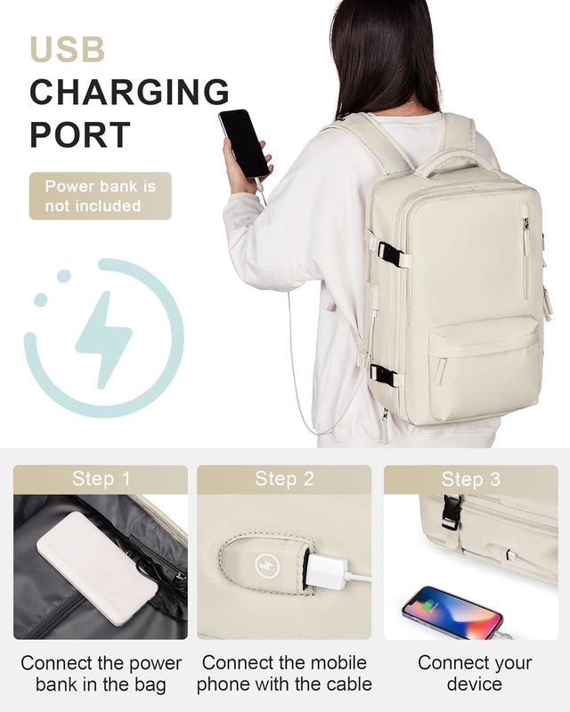 Companhia aérea grande Beige aprovado Carry On impermeável trabalho de negócios bolsa de viagem personalizada para mulheres homens
