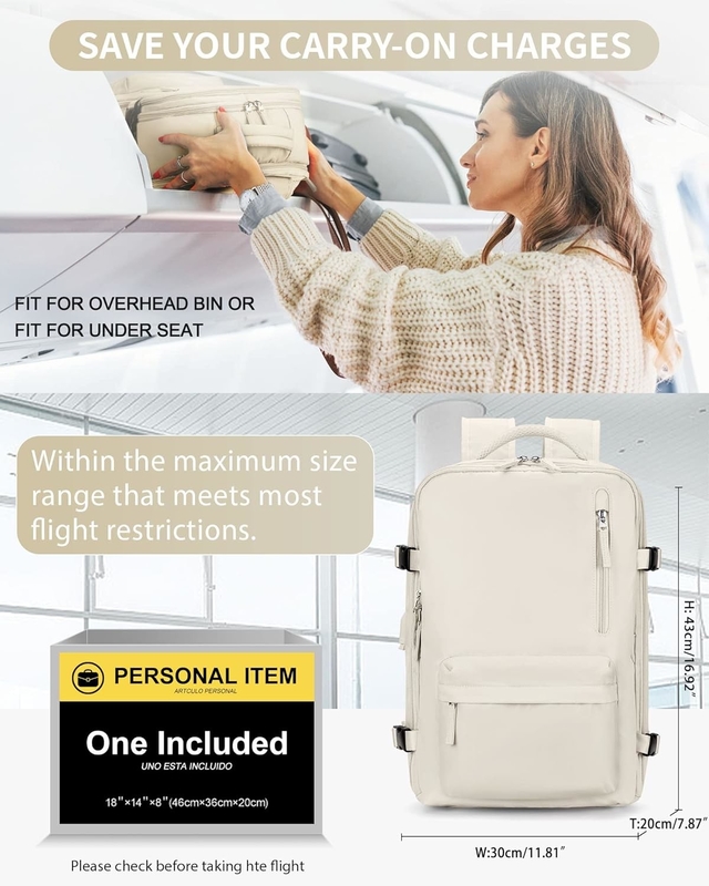 Companhia aérea grande Beige aprovado Carry On impermeável trabalho de negócios bolsa de viagem personalizada para mulheres homens