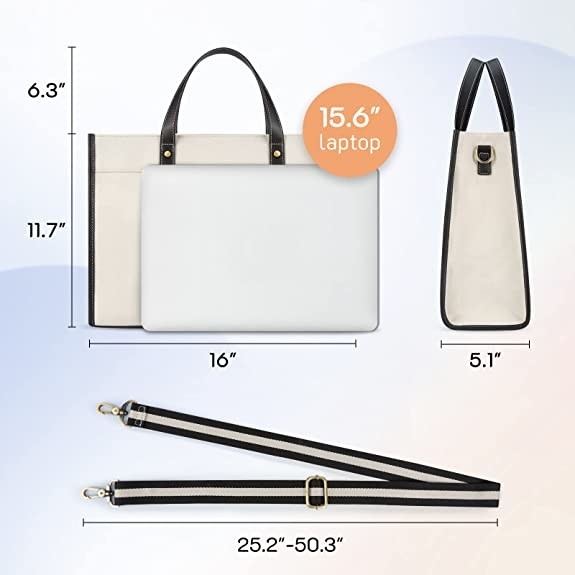 16x11.7x5.1 Saco de Laptop, Sacos de Trabalho para viagens e compras