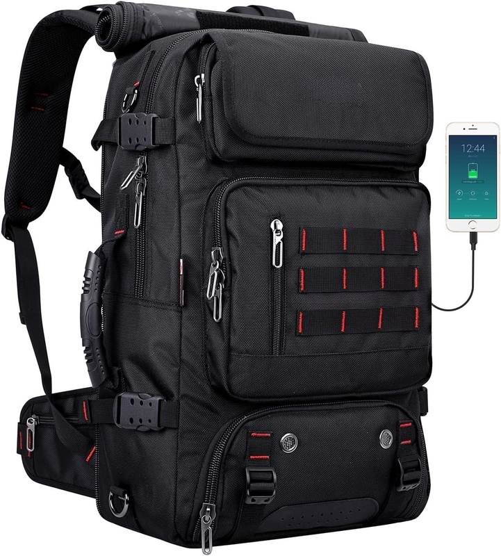 Bolsas de avião de cabine preto de grande capacidade de nylon personalizáveis para homens