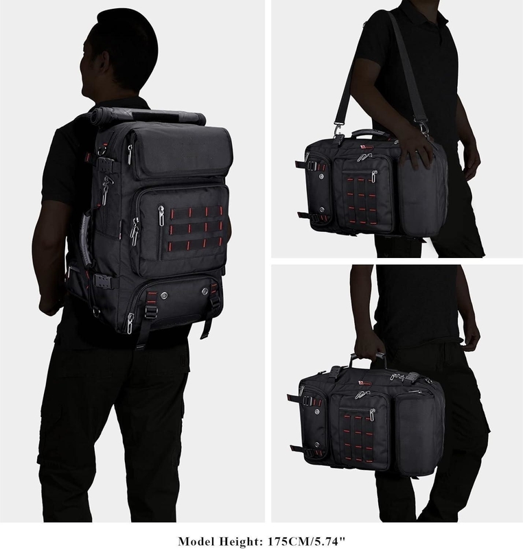 Bolsas de avião de cabine preto de grande capacidade de nylon personalizáveis para homens